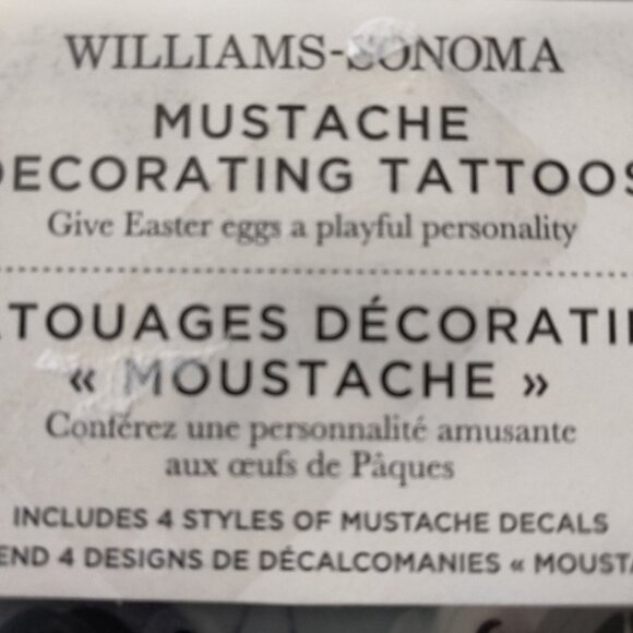 Williams Sonoma Mustache Eggs Decorating Tattoos - Picture 3 of 9